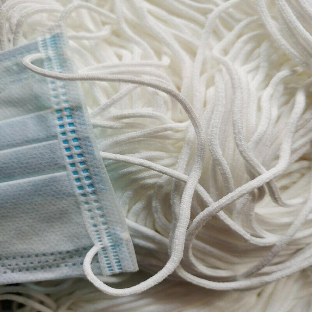 50/100M Elastisches Seil Gummiband Rundes Ohr Hängen DIY Zubehör 2.5/3mm Wei 50/100M Elastisches Seil Gummiband Rundes Ohr Hängen DIY Zubehör 2.5/3mm Wei