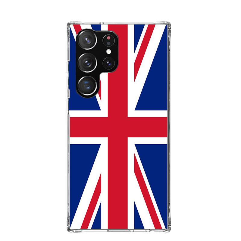 Union Jack England UK Flag Case Phone Cover for Samsung Galaxy S24 S25 Ultra S23 Plus S22 + S21 S20 FE S10 S25 Edge Trend Fundas