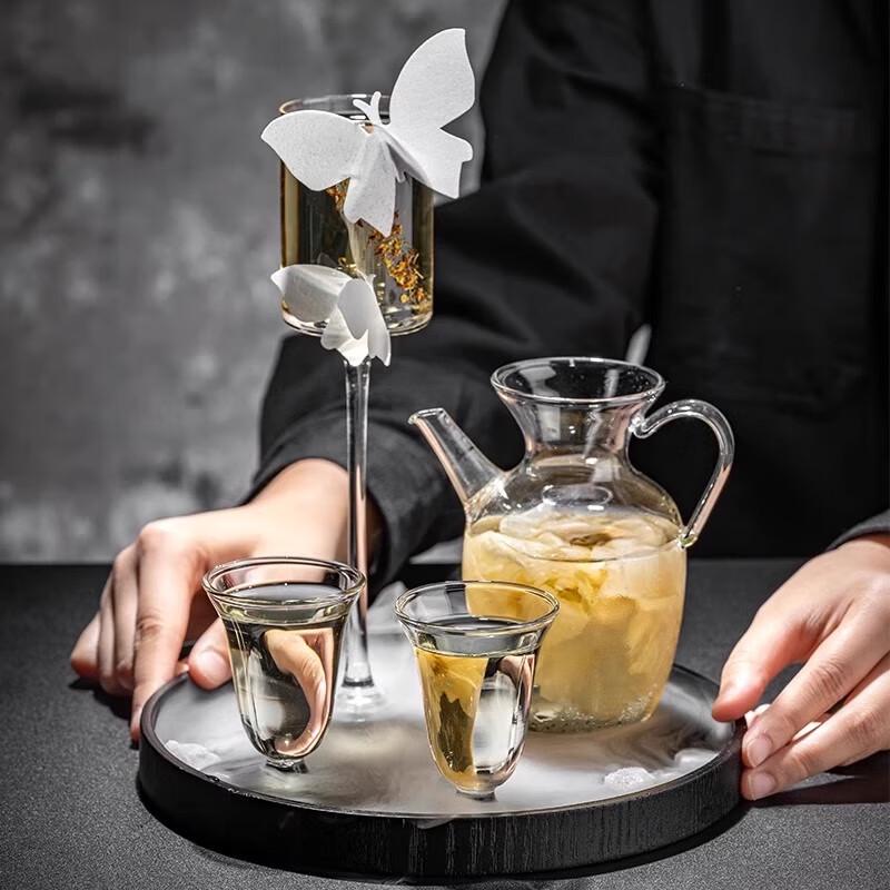 Jiumuqin New Chinese Style Glass Teapot Set with Filter