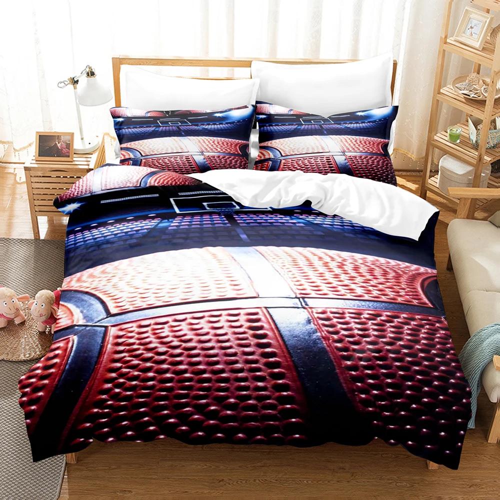 Basketball Sport Basketry Duvet Cover Ball for Children Boys Play Game Basketball Fan Polyester Quilt Cover Bedroom Decorations