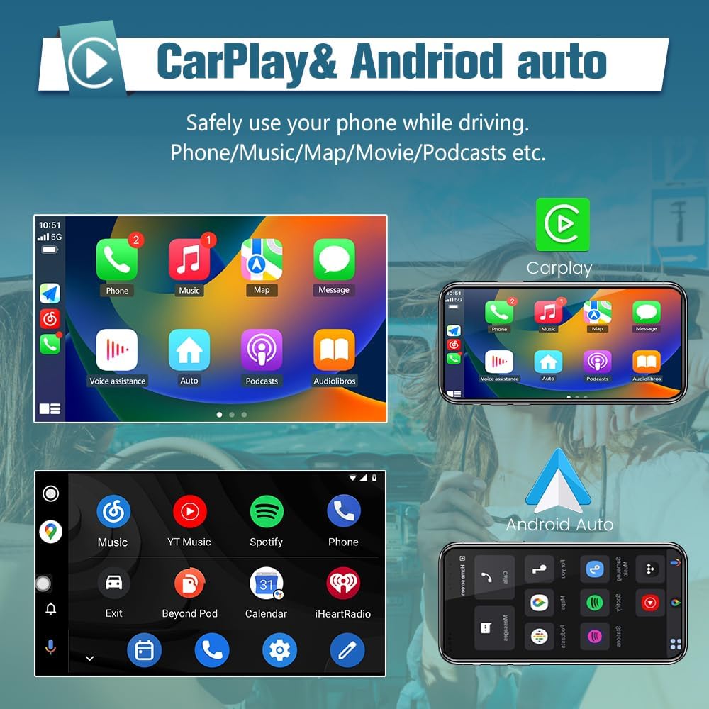 Android 13 Car Stereo for Ford F150 2009-2012, 9' Touchscreen with CarPlay, Android Auto, GPS, Bluetooth, WiFi