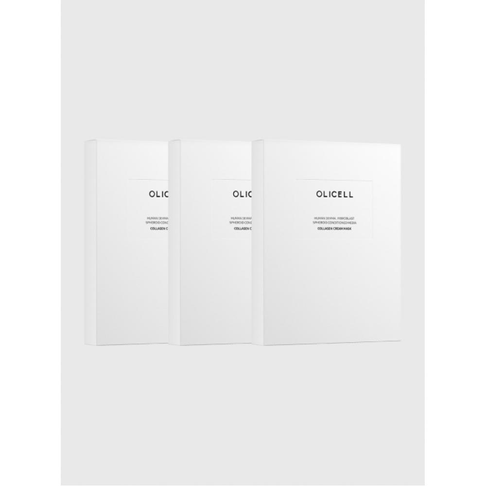 Olicell Collagen Cream Mask Pack 3 Pack Set  15 Sheets NONE