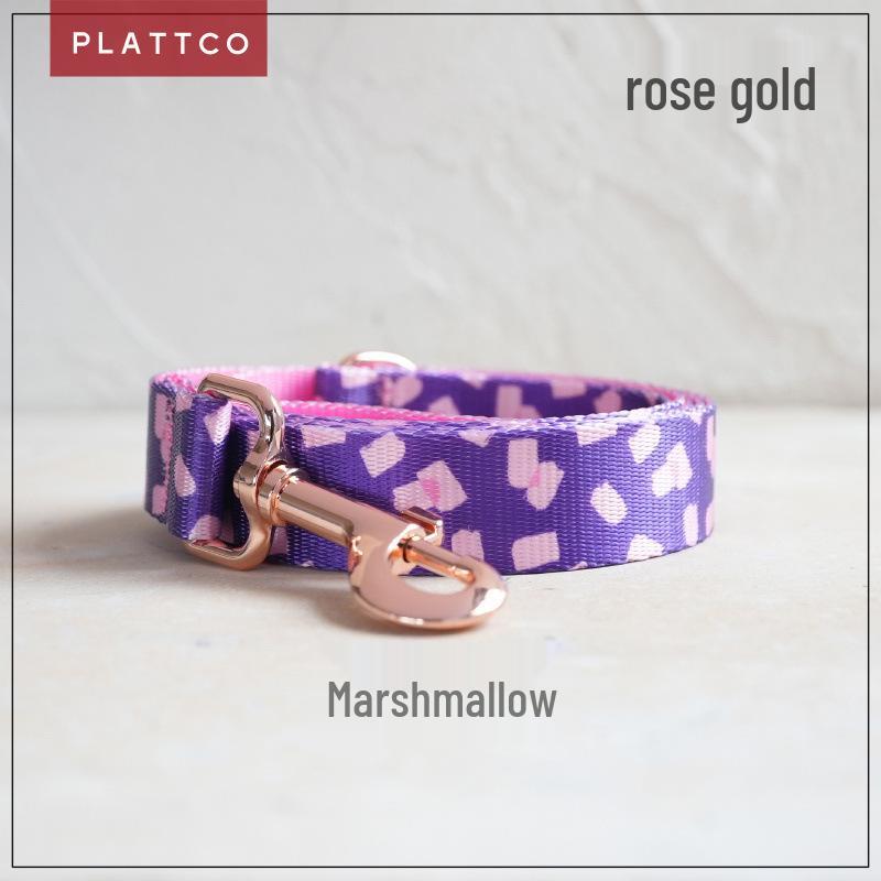 PLATTCO Marshmallow Imitation Nylon Pet Collar with Double Layer Fabric and Metal Buckle PDL318 Small 2.0cm (31-41cm)