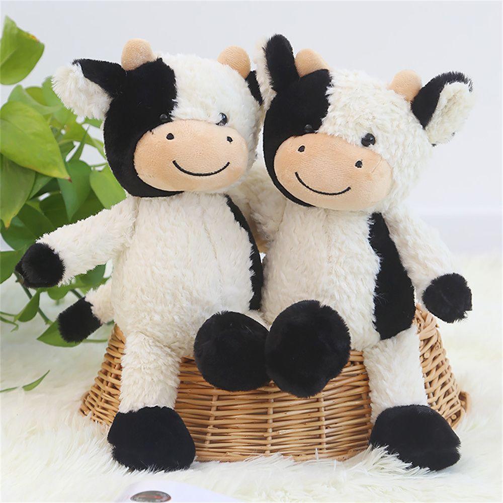 

Girls Plush Pillow Home Decor Cow Plush Toys Animal Plush Doll Cow Stuffed Toys Milk Cattle Dolls Seat 22cm