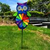 Colorful 3D Animal Belly Spinning Windmill Rainbow Oxford Cloth Windmill  Home Garden Decoration