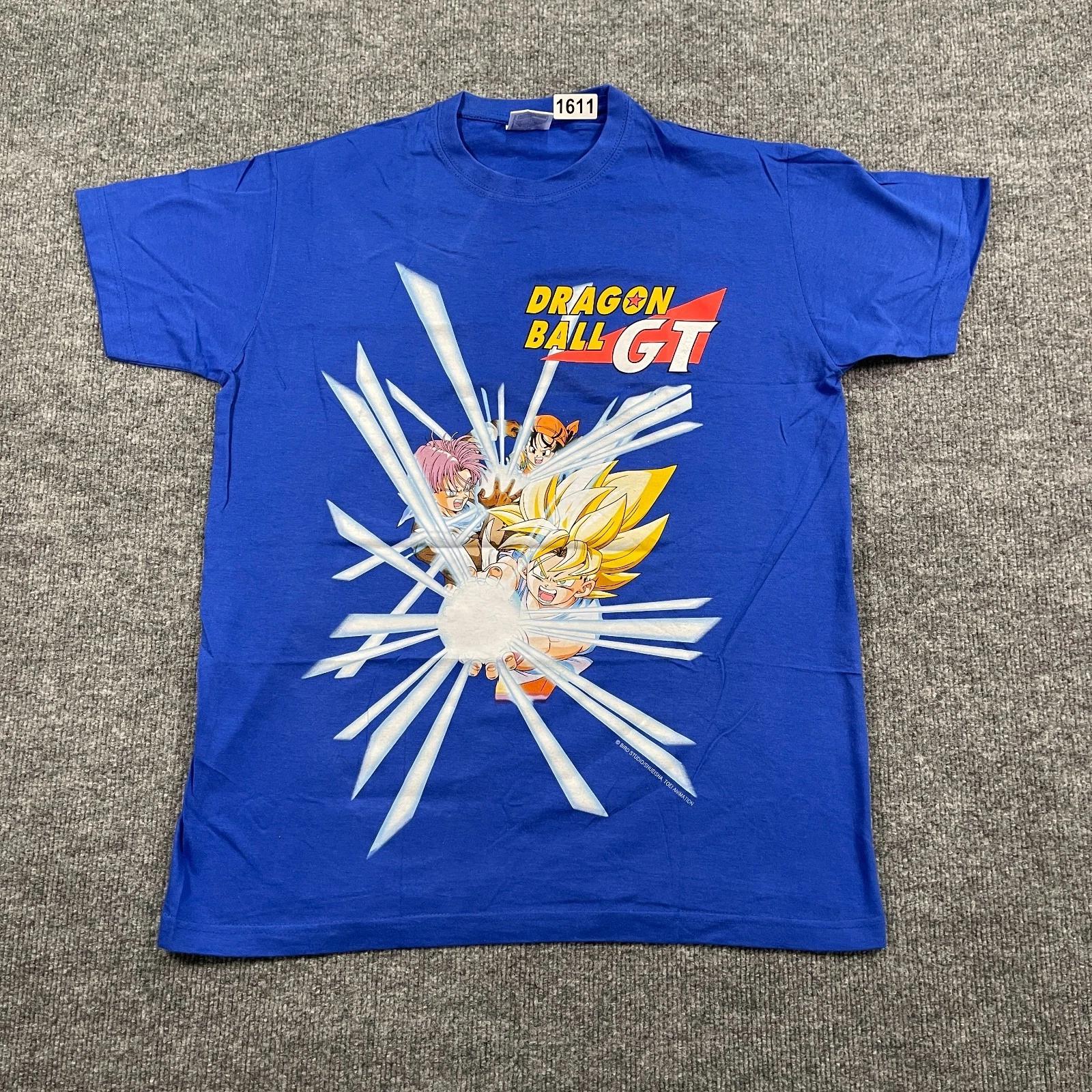 

Новая, без бирок. Винтажная футболка Y2K Dragon-Ball GT, размер Medium, 20x27, Bird-Studio, синяя M