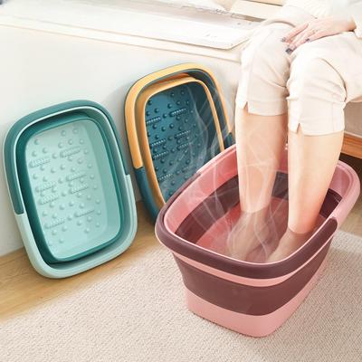 Foot Soaking Bucket Portable Folding Home Massage Deep Bucket Knee Foot Bathtub Size Small Plastic Foot Washing Bucket
