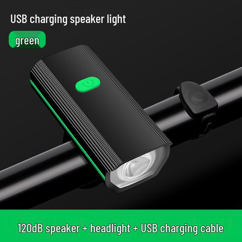 Rechargeable Bicycle Headlight & Horn for Night Mountain Biking