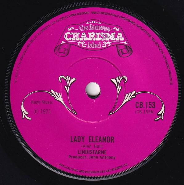 

7-дюймовая пластинка LINDISFARNE Lady Eleanor CB153 Charisma 1971 UK Rock Б/у