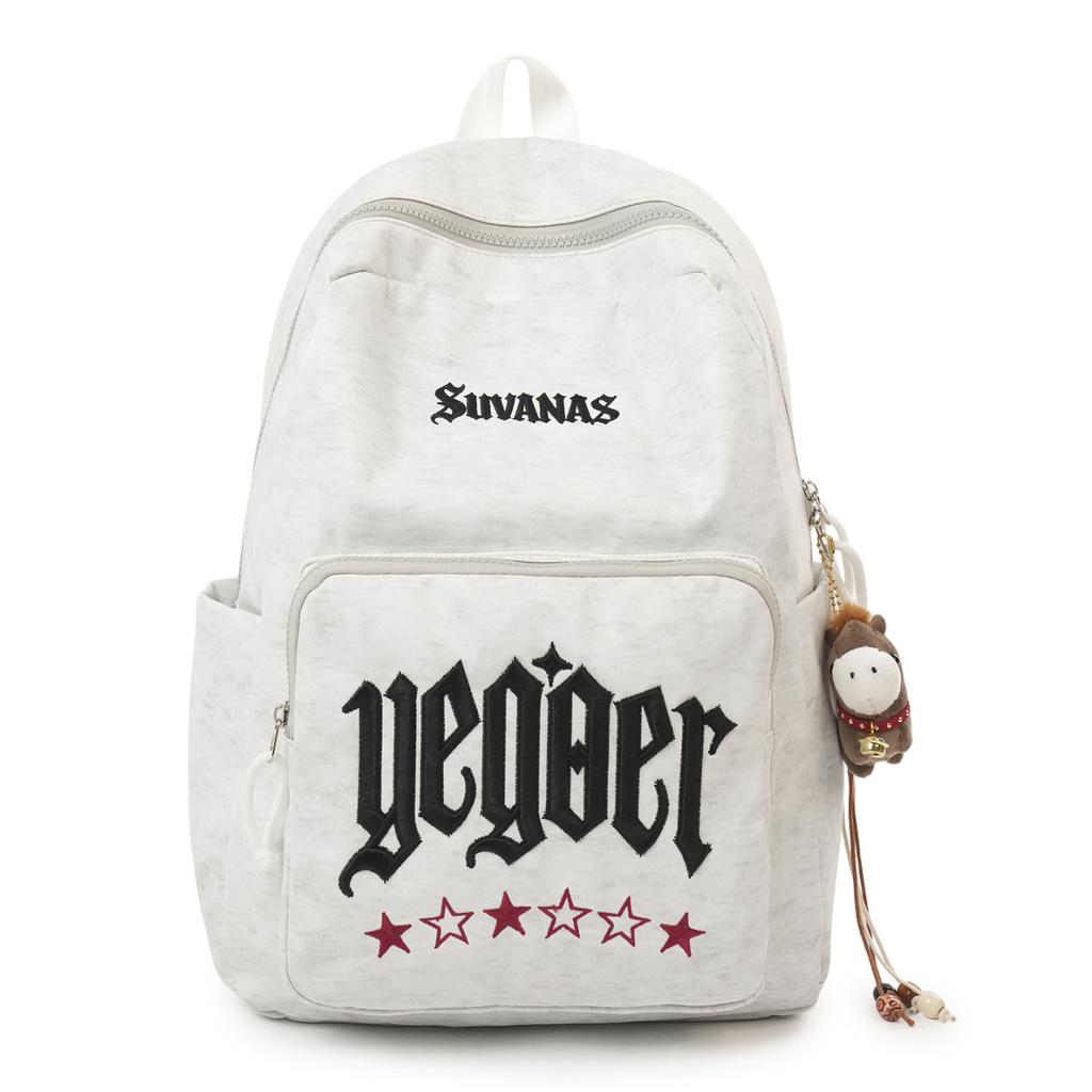 Schoolbag Korean large-capacity schoolbag male versatile junior high school student student backpack female tide brand European and American style