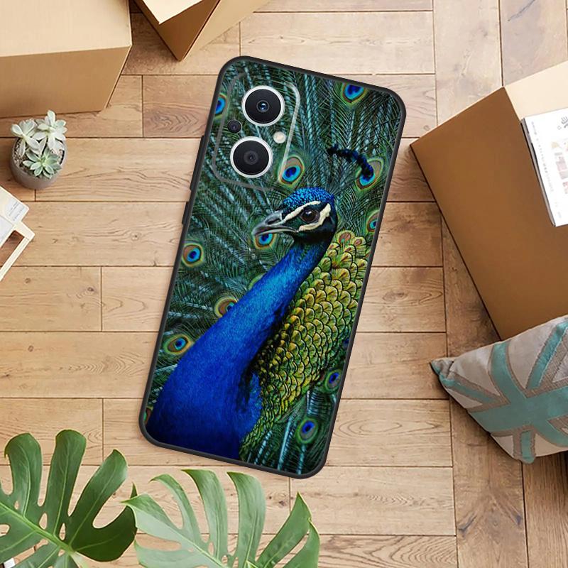 Animal Peacock Pattern Phone Case For OPPO Reno 14 13 11 12 F 10 Pro 8T 7 8 Lite OPPO Find X9 X8 X5 Pro Back Cover