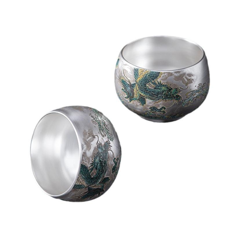 High-grade Year of the Dragon lver Cup Single Cup Large Capacity Kung Fu Tea Set Master Cup Home Office Gift Teacup