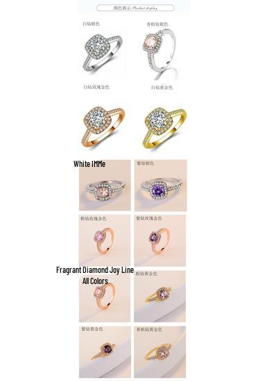 Zhenrong European American Fashion Engagement Rings for Women - Eight Hearts Eight Arrows Cubic Zirconia Jewelry.