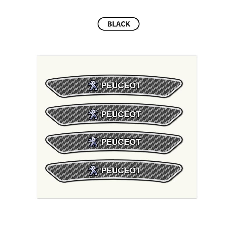 4pcs Fashion Car Badge Wheel Rims Brow Decal Trim Sticker For Peugeot 308 408 508 RCZ 208 3008 2008 206 207 307 Car Accessories