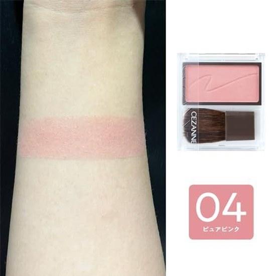 Cezanne Cheek Brush 04 Pure Pink 2.2g Color Blending Natural Flush