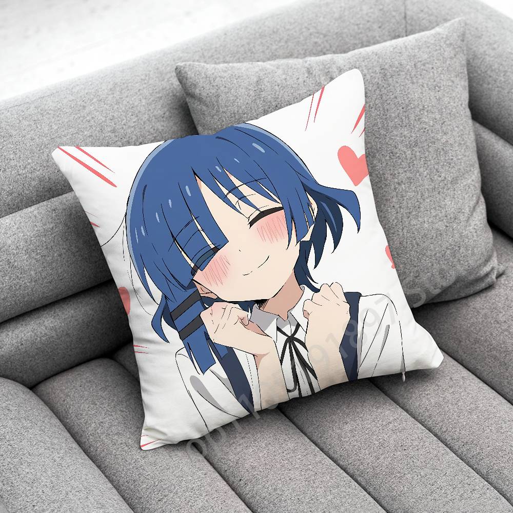 B-Bocchi the Rock Ryo Yamada Ikuyo Kita Hitori Goto Throw Pillow Case For 45x45cm 40x40cm 50x50cm Square Car Pillowcase Shell