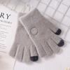 New children's children's gloves winter baby five-finger gloves boys and girls warm cartoon middle children's writing gloves winter