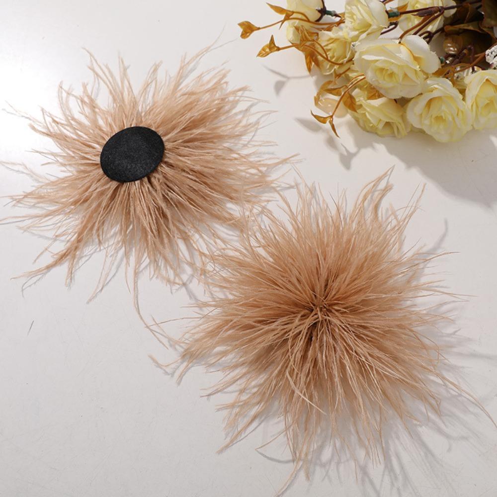 Acessório de Pena de Avestruz Macio e Fofo DIY Acessório de Acabamento para Vestuário Multicor Acessório Artesanal DIY Multiuso