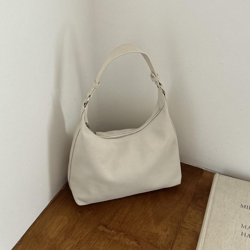 Ielgy Soft Leather Large-Capacity Portable Underarm Bag Casual Lazy Commuter Fashionable One-Shoulder Diagonal Bag
