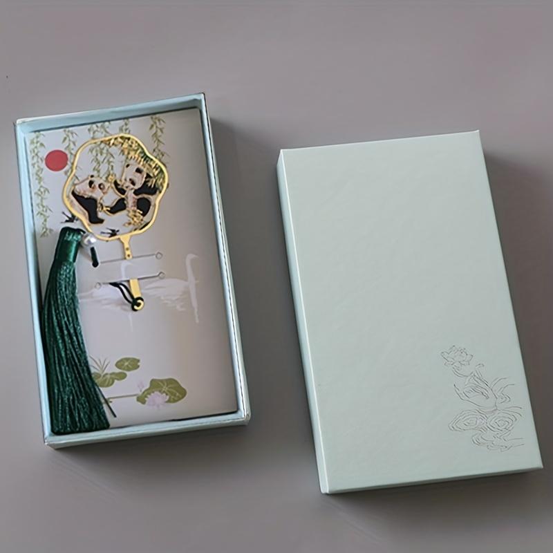 1pc Panda Metal Brass Bookmark Can Be Used As Birthday Gift, Teacher Thank-you Gift, Graduation Gift