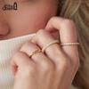 Effie Queen 1.5mm All Tennis Paved Cubiz Zircon Ring Sterling 925 Sliver Eternity Band Wedding Engagement Rings Jewelry SR320