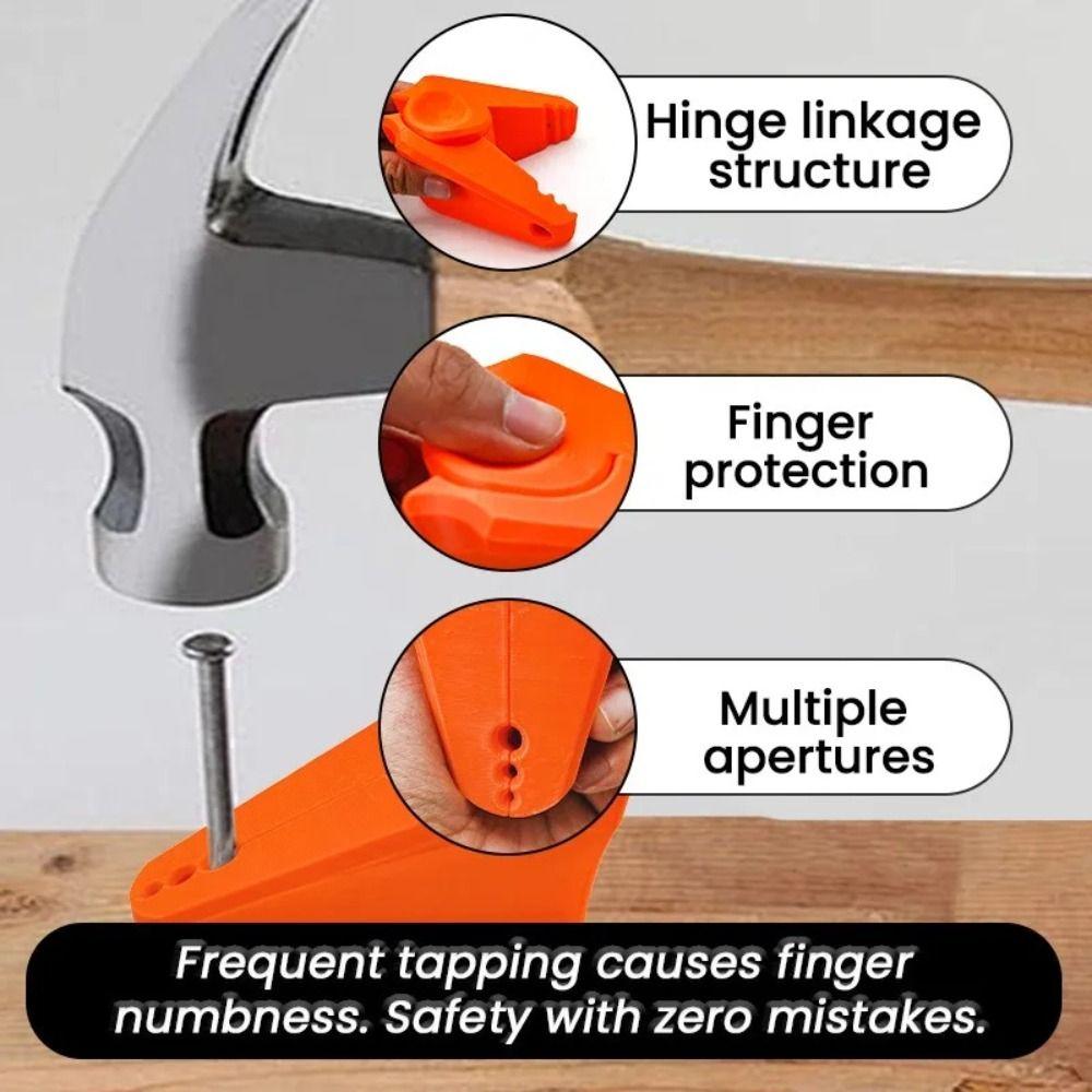 Compact Design Anti Slip Fixer Hand Protecting Finger Protection Tool Nail Fixer  Construction Work