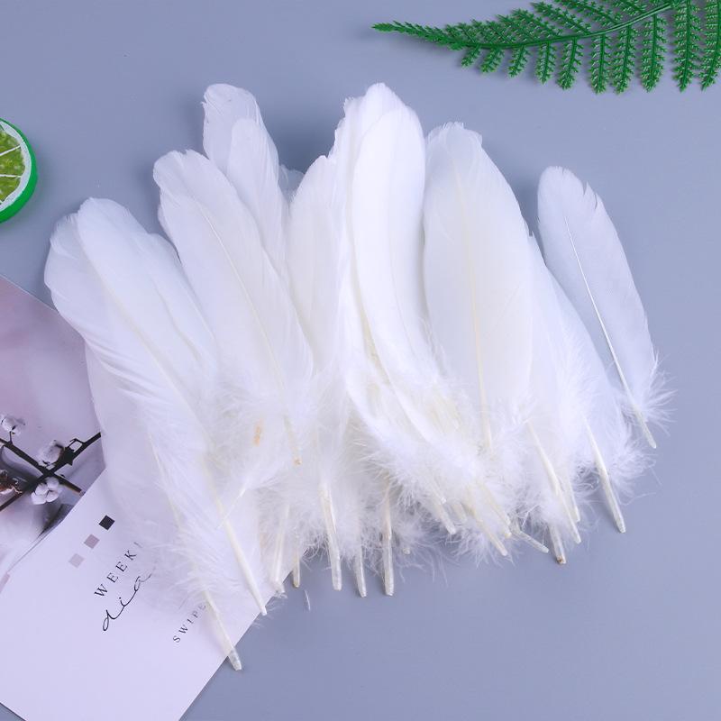 50Pcs Shellfish Feather Goose Feather Diy Handmade Jewelry Accessories Handicrafts Cat Toys Decorative Feathers