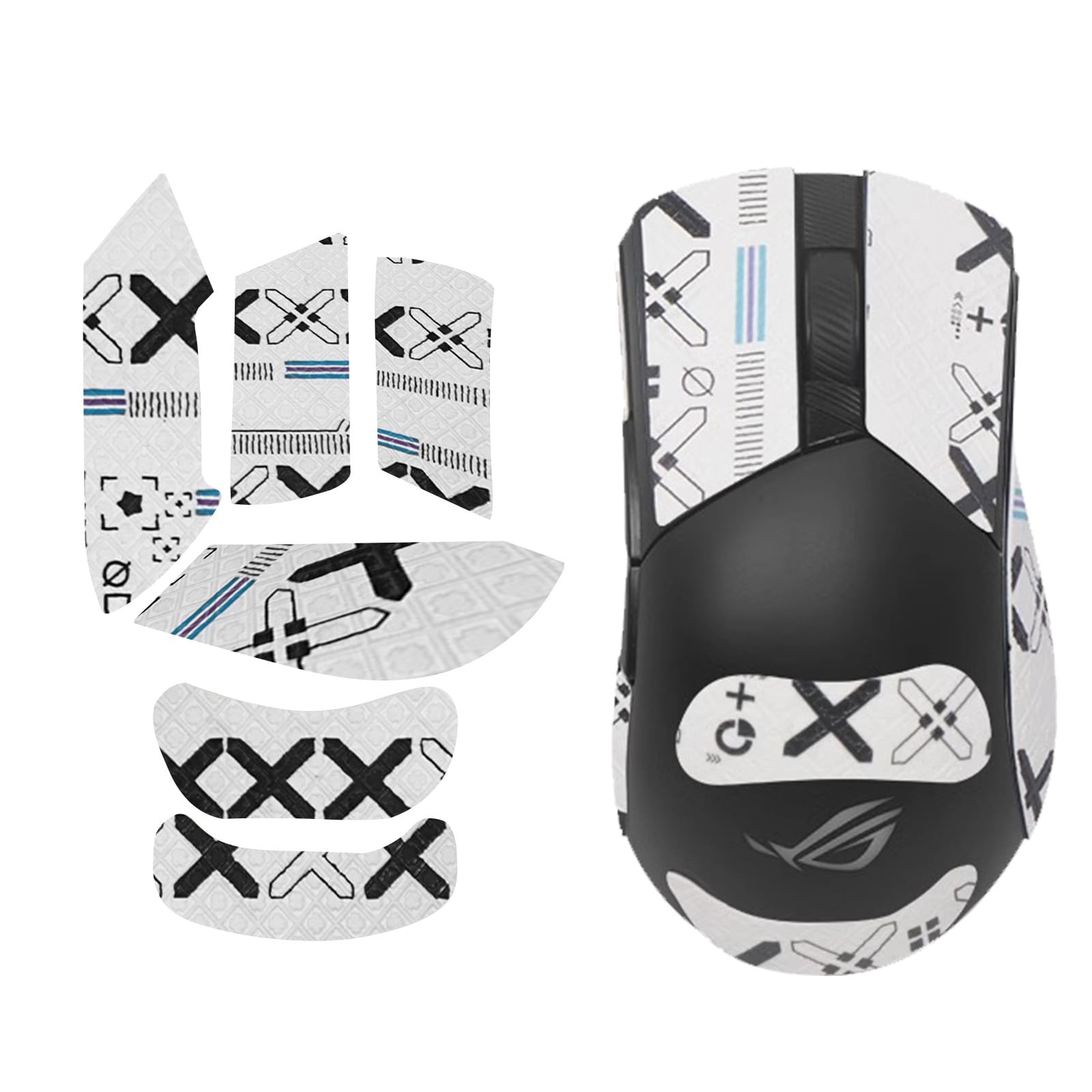 

NOUKAJU Mouse Grip Tape for ASUS ROG Gladius III Wireless Gaming Mouse. Ultra-thin, highly absorbent, anti-slip tape for the ROG Gladius III gaming