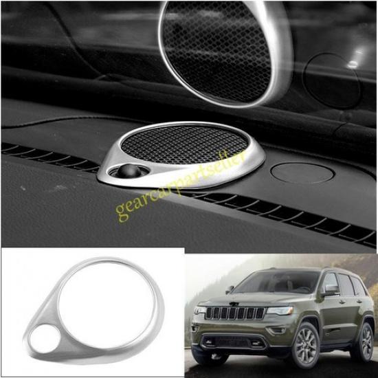For Jeep Grand Cherokee 11-2021 Silver Console Dashboard Speaker Cover Trim