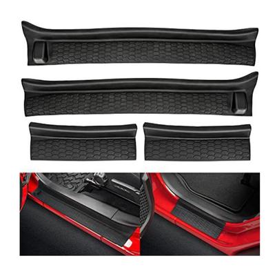 Door Entry Guards for Crew Set of 4 Luggage Ridge Scuff Plates Wrangler/Gladiator (JL/JLU/JT Cab/RUBICON/SPORT/S/LAUNCH EDITION/OVERLAND, Etc.) -