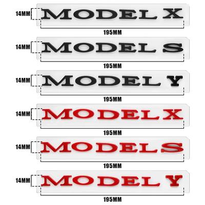 1 szt. Stylizacja Samochodu Odznaka z Logo Do Model 3 Model S Modele Y X ABS 3D Naklejka z Emblematem na Tylną Klapę Nadwozia Dekoracja Akcesoria
