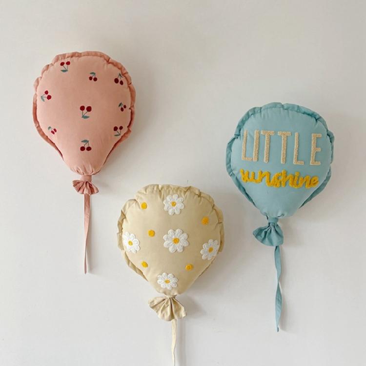 Playful Balloon Plush Pillow, Soft Polyester Throw Pillow for Kids Room and Living Area