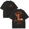 2026 Vintage Washed Karol G Tropicoqueta Tour 2026 Koszulki Męskie Damskie Moda Pop Muzyka Koszulka Letnia Casual Luźna Bawełniana Krótki Rękaw T-shirt