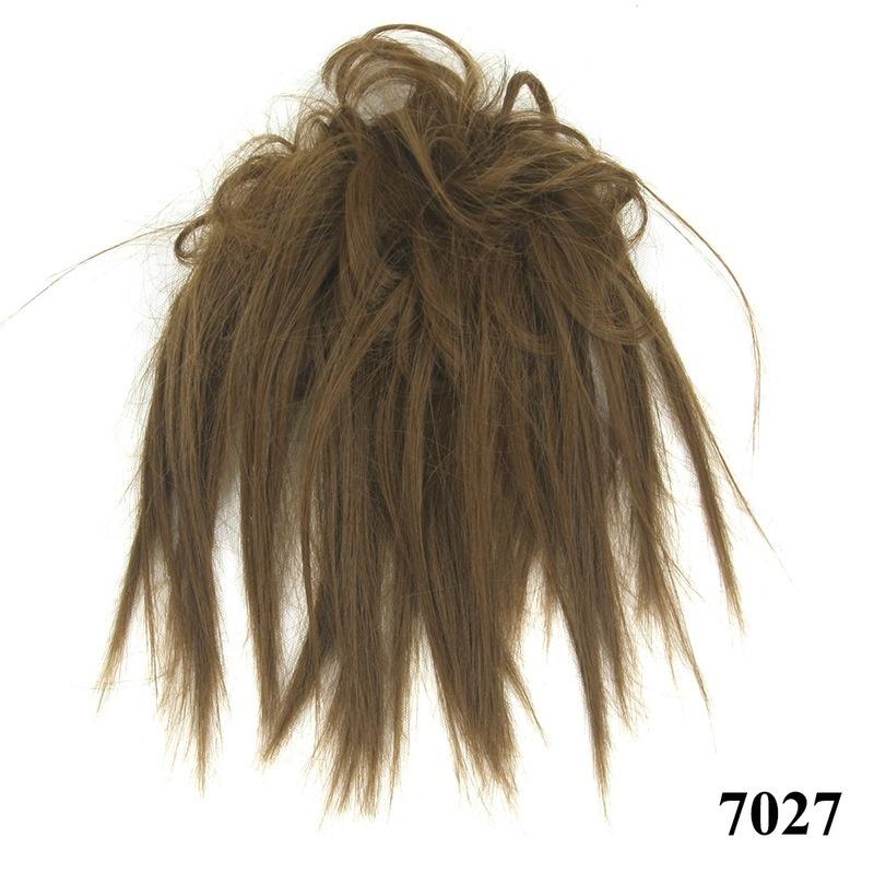 Fashion Women Wig Curly Claw Clip Flower Bud Fake Hair