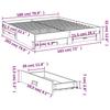 VidaXL Bed Frame with Drawers White 180x200 Cm Engineered Wood, Bed, Storage Bed, Double Bed Frame, Double Bed 3280363