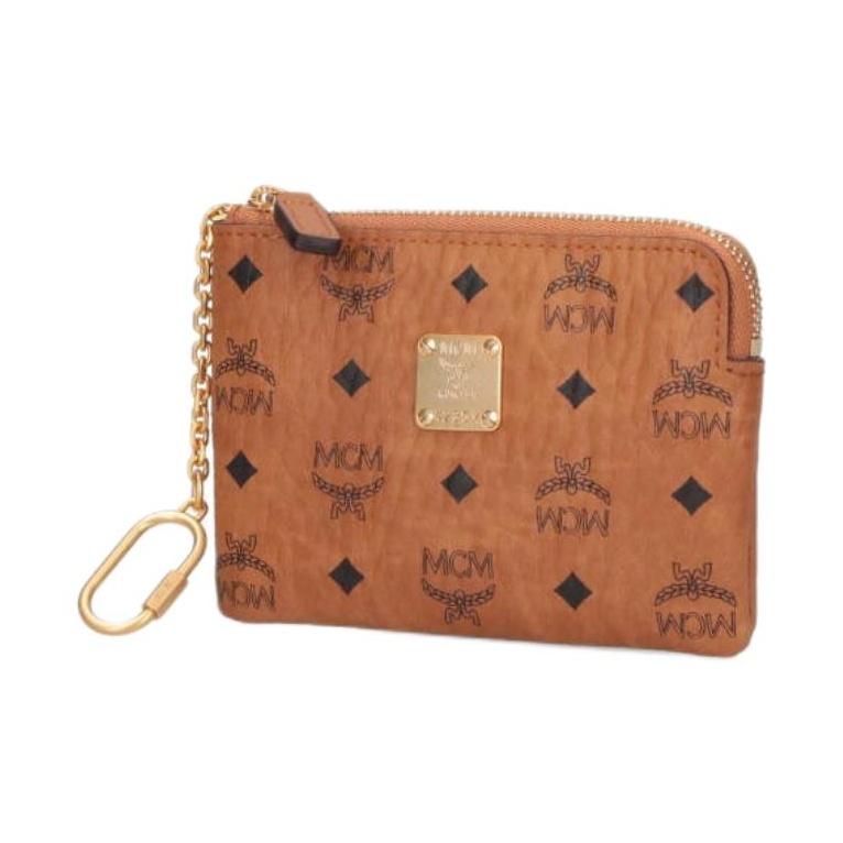 MCM Aren Gold Tone Brass Hardware Faux Leather Wallet Women wallet Brown MYAFATA01CO001