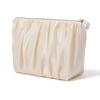 Francfranc Pearl Chiffon Makeup Pouch Pouch, Large, Ivory,