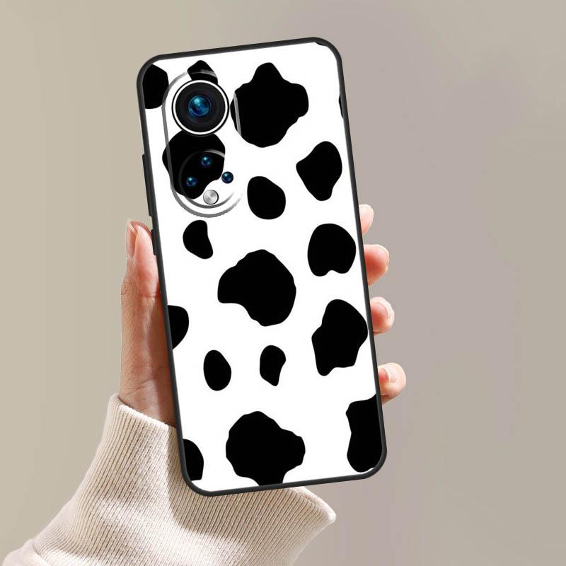 White Black Cow Print Case For Honor Magic 7 5 6 8 Pro 200 400 50 70 90 Lite X8c X8b X9a X9b X9c X9d Win RT Cover