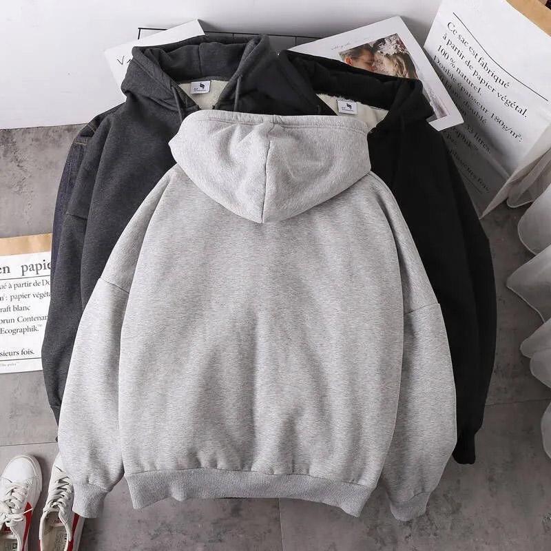 Padded Sweater Jacket Women Warm Casual Zipper Hoodie Thickened Tops Women Sports Large Size Loose Jacket