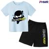Summer Kids Ninjago T-shirt Set Boys' Clothing  Leisure Cotton PikachuShort Sleeve Preschool 3-12 Girls' Cartoon Animal Print
