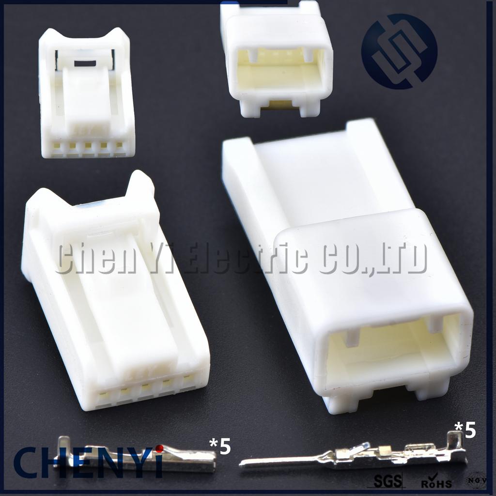 White 5 Pin 0.7mm Female or Male Auto Wiring Unsealed Connector Car Plug 6098-3810 90980-12365 90980-12366
