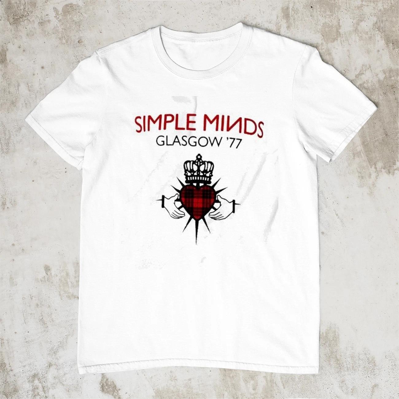 

Simple Minds band white 100% Cotton T-shirt Mens Tees Top short sleeve All sizes 2F196 3XL