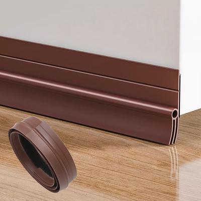 1pc Reusable Door Seal Strip Self-adhesive Removable Wind and Dust Proof Under Door Gap Weather Strip Soundproof Tape