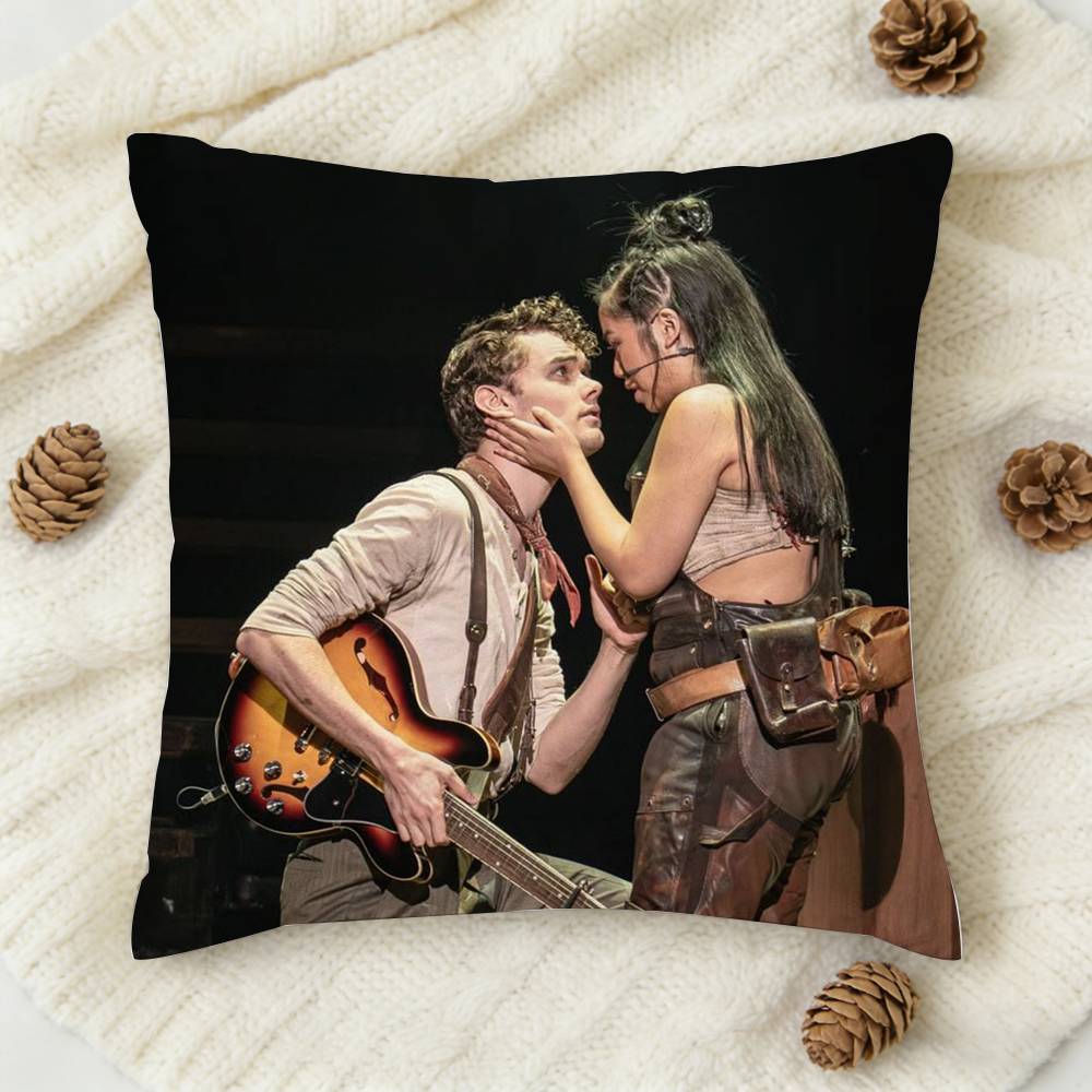 HHadestown Drama Eurydice Doublesided Printed Square Decorative Cushion Cover for Sofa Living Room Home Decor