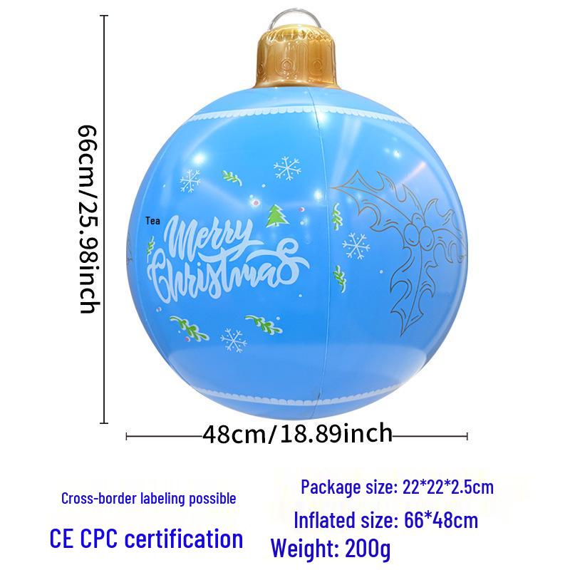 Inflatable Outdoor Christmas Ball Lantern for Courtyard Decoration
