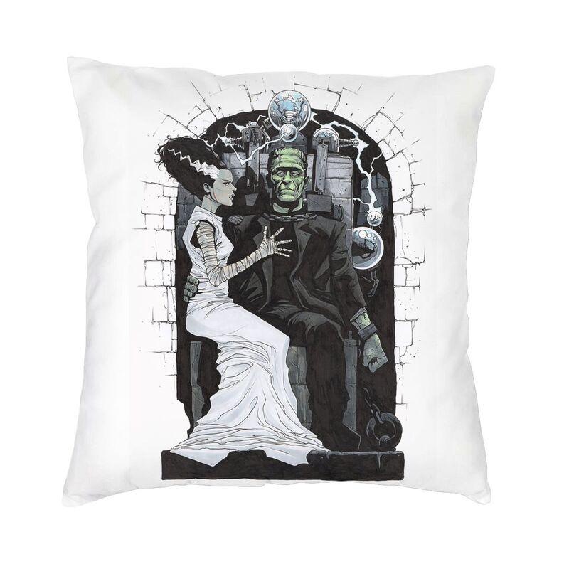 Flirtationship Bride Of Frankenstein Cushion Cover Horror Film Floor Pillow Case For Sofa Fashion Pillowcase Home Decor