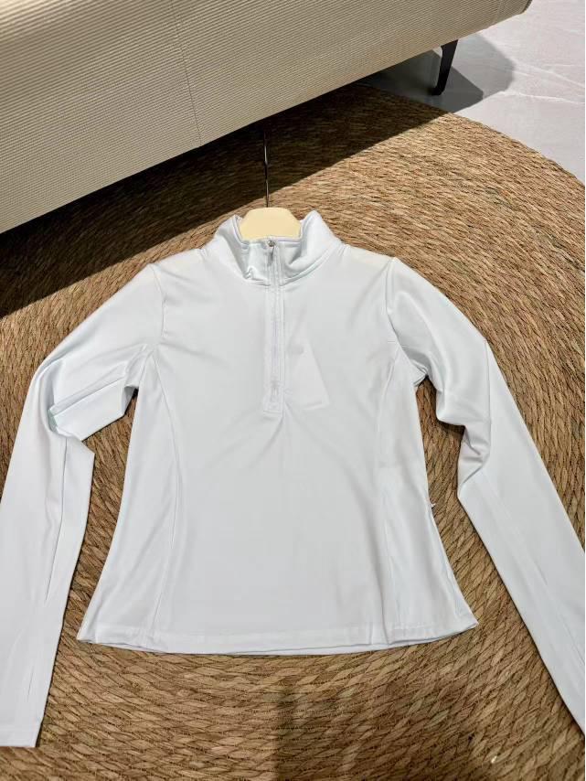 Alo Women's Original Slim-Fit Half-Zip Yoga Base Layer - Long Sleeve Training Top for Autumn/Winter