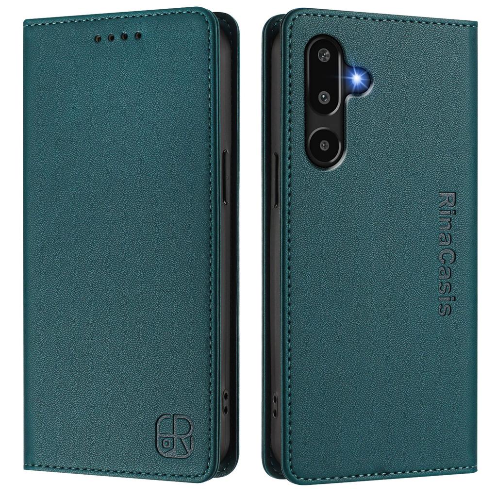 For Samsung Galaxy M16 5G/Galaxy F16 5G Leather Case RINACASIS RC01 Phone Cover with RFID Blocking Wallet Stand