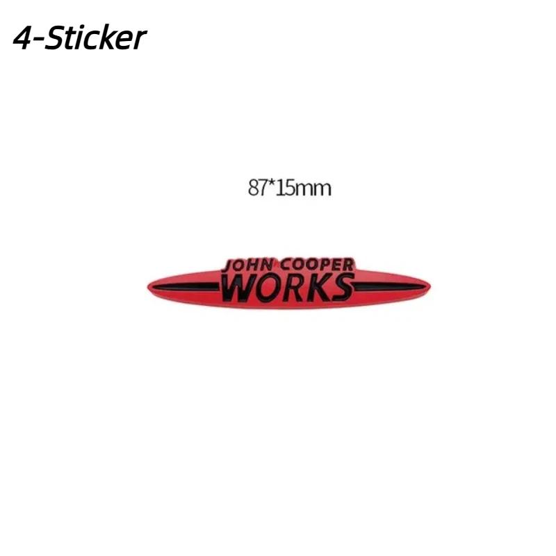 Metal JCW John Cooper Works Emblem Badge Decals For Mi-ni Coopers Clubman Countryman R50 R52 R53 R55 R56 R57 R58 F55