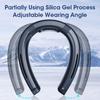 Portable Neck Fan Ice Cooling Metal USB Charging Bladeless Hanging Fan Mini Electric Neckband Wearable Cooling for Sport Student